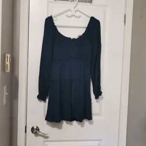 Altar'd State Navy Blue Dress. Babydoll